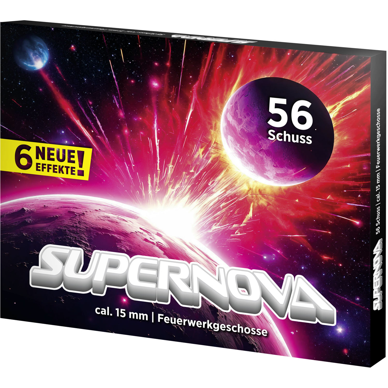 Supernova Set, 15mm, Schachtel mit 56 Efekten Feuerwerk 