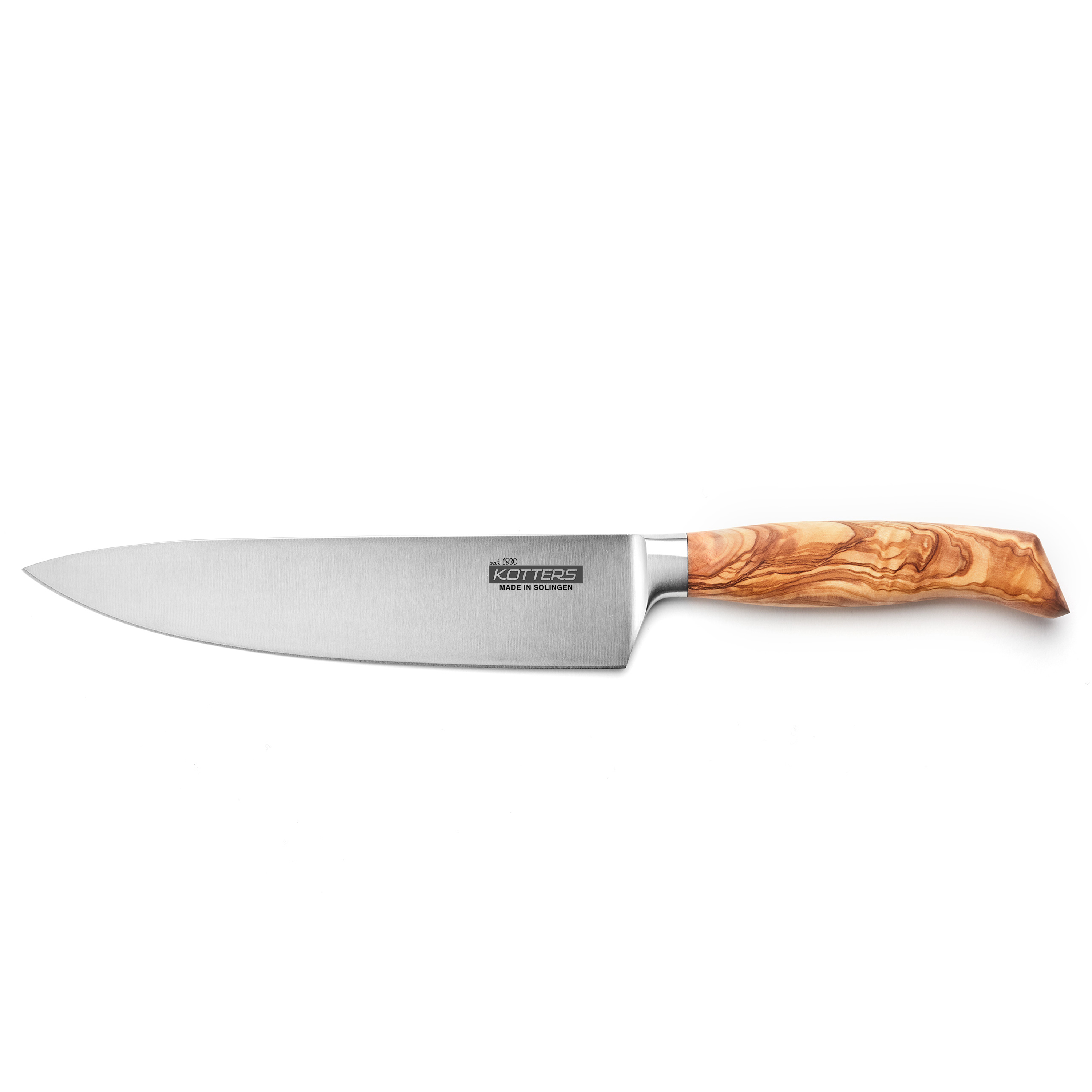 Kochmesser 21 cm, ERGO LINE WILDE OLIVE geschmiedete Klinge, Chrom-Vanadium-Molypdän-Stahl