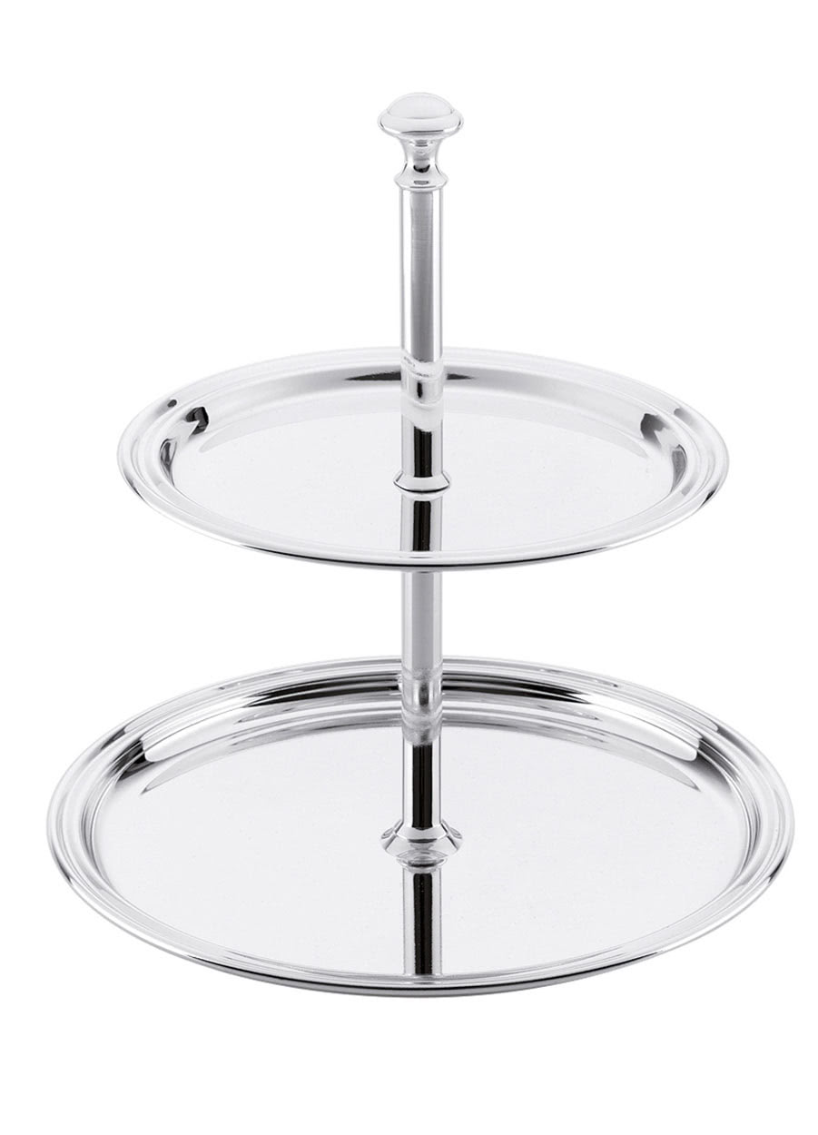 Etagere 2-tlg. groß versilbert,Höhe 23,0 cm
