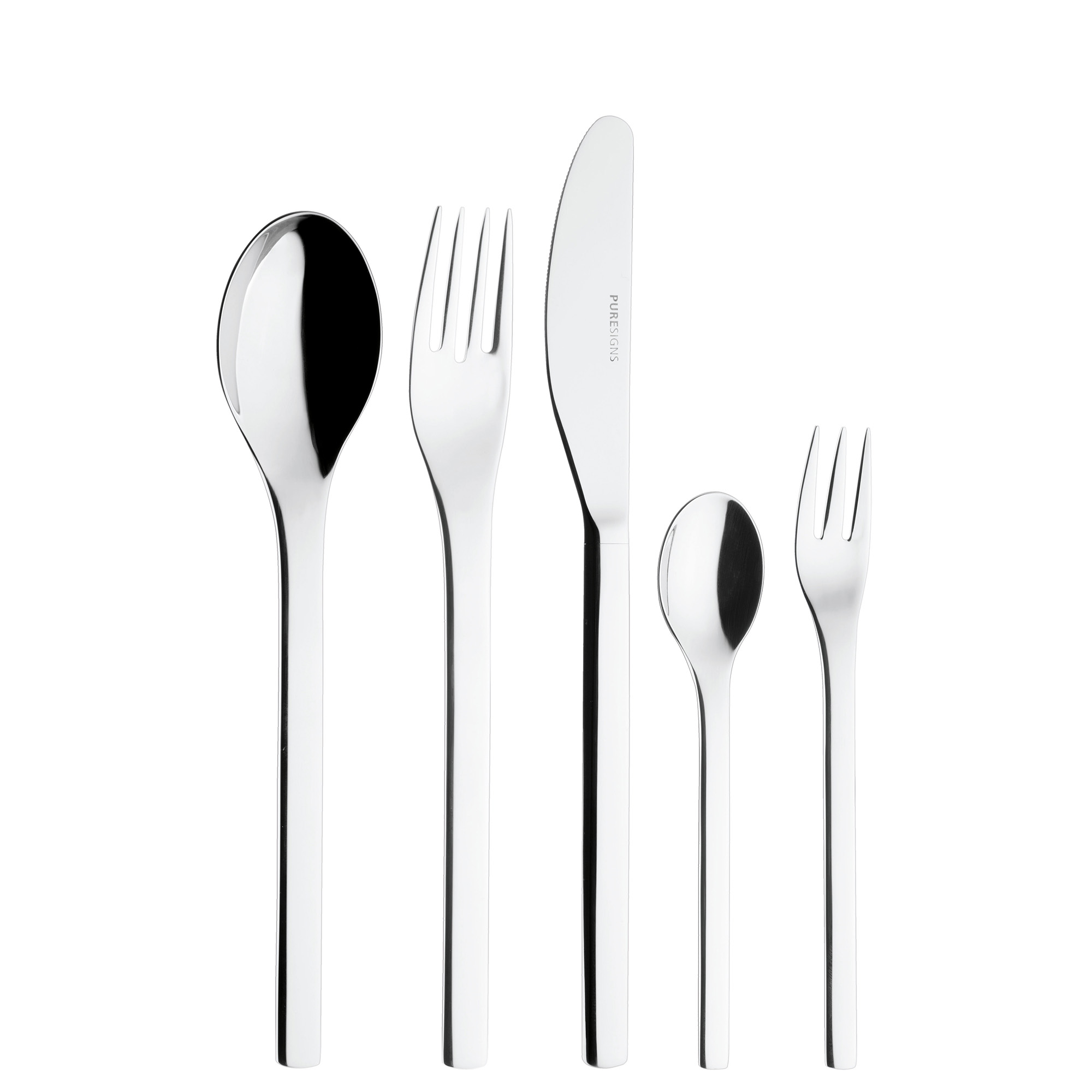 Besteckset 30-teilig ONE poliert/6 Personen Messer mit eingesetzter Klinge Spülmaschinenfest 