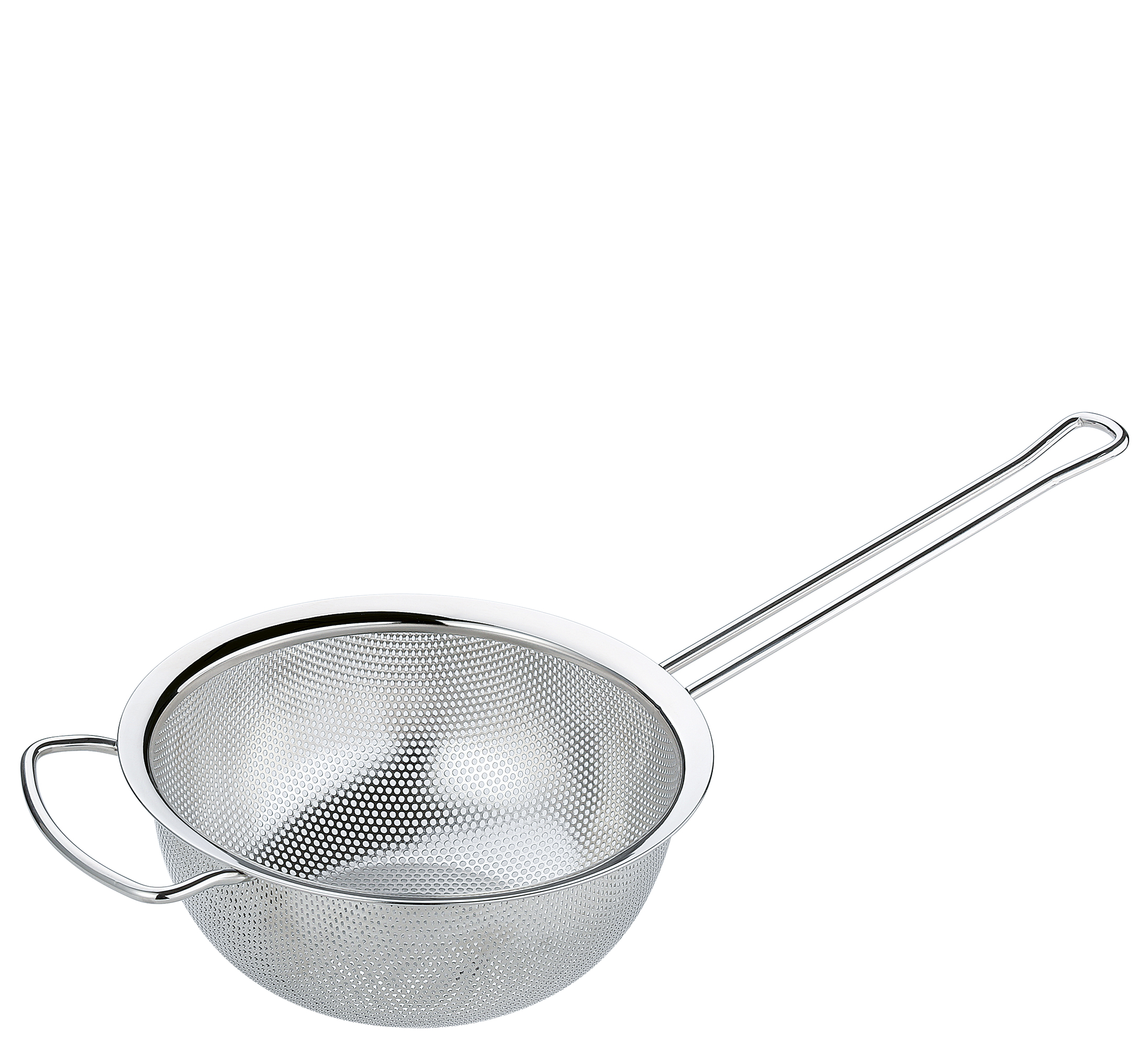 Küchensieb DELUXE, 18 cm Praktischer Gegengriff und flaches Boden-Design