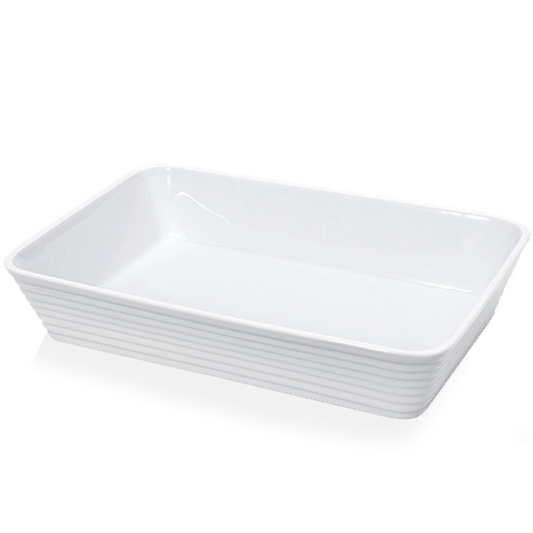 Auflaufform rechteckig 20 cm Hitzebeständiges Porzellan für Ofen 