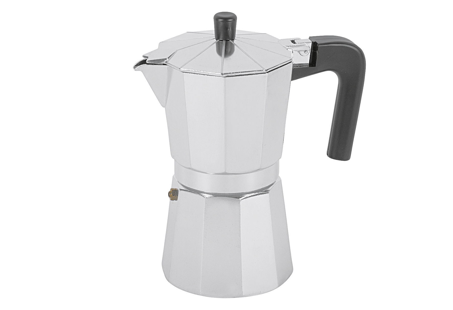 Espressokocher CLASSICO Induktion 9 Tassen aus Aluminium + achteckige Form