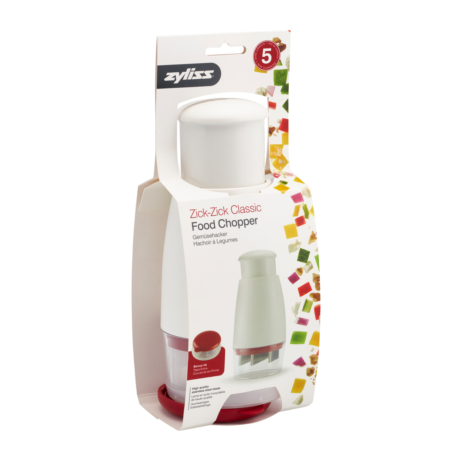 Zick-Zick Classic Hackt und zerkleinert Zwiebeln,Gemüse u.Nüsse