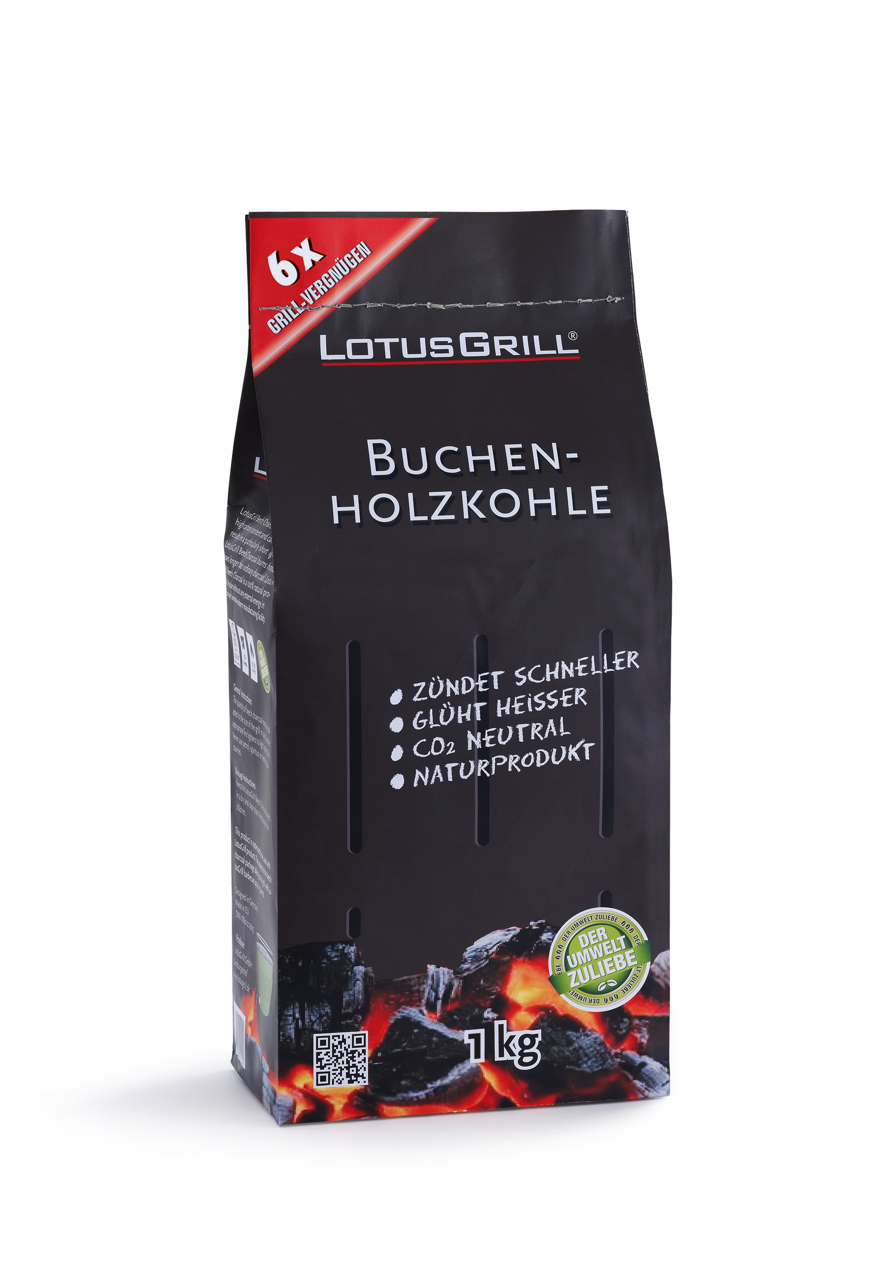 Buchenholzkohle 1 Kg Tüte Holzkohle hat einen extrem hohen Kohlenstoffgehalt 