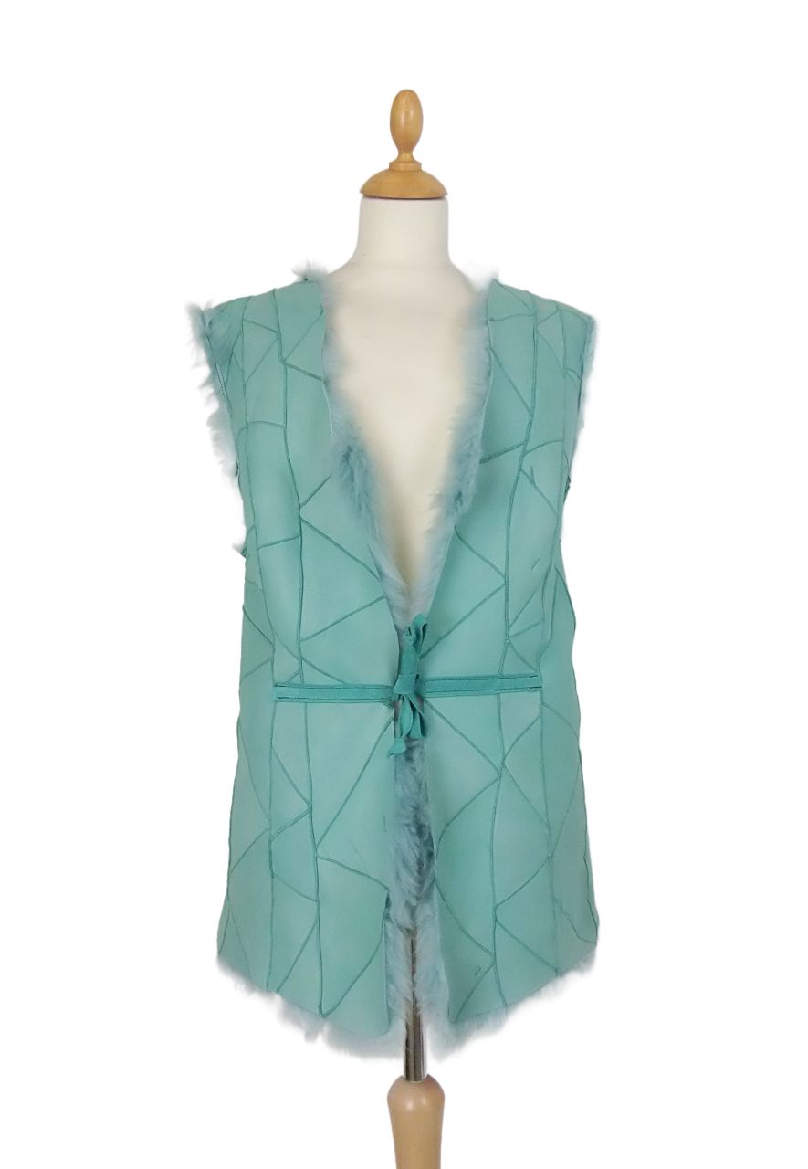 Damen Wendeweste Toscanafell, Grün, Gr.:46