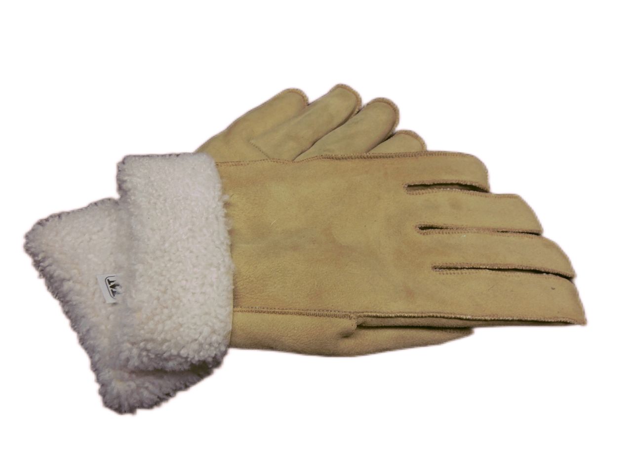 Fellhandschuhe, Damen Fingerhandschuhe, Lammfell, Beige S