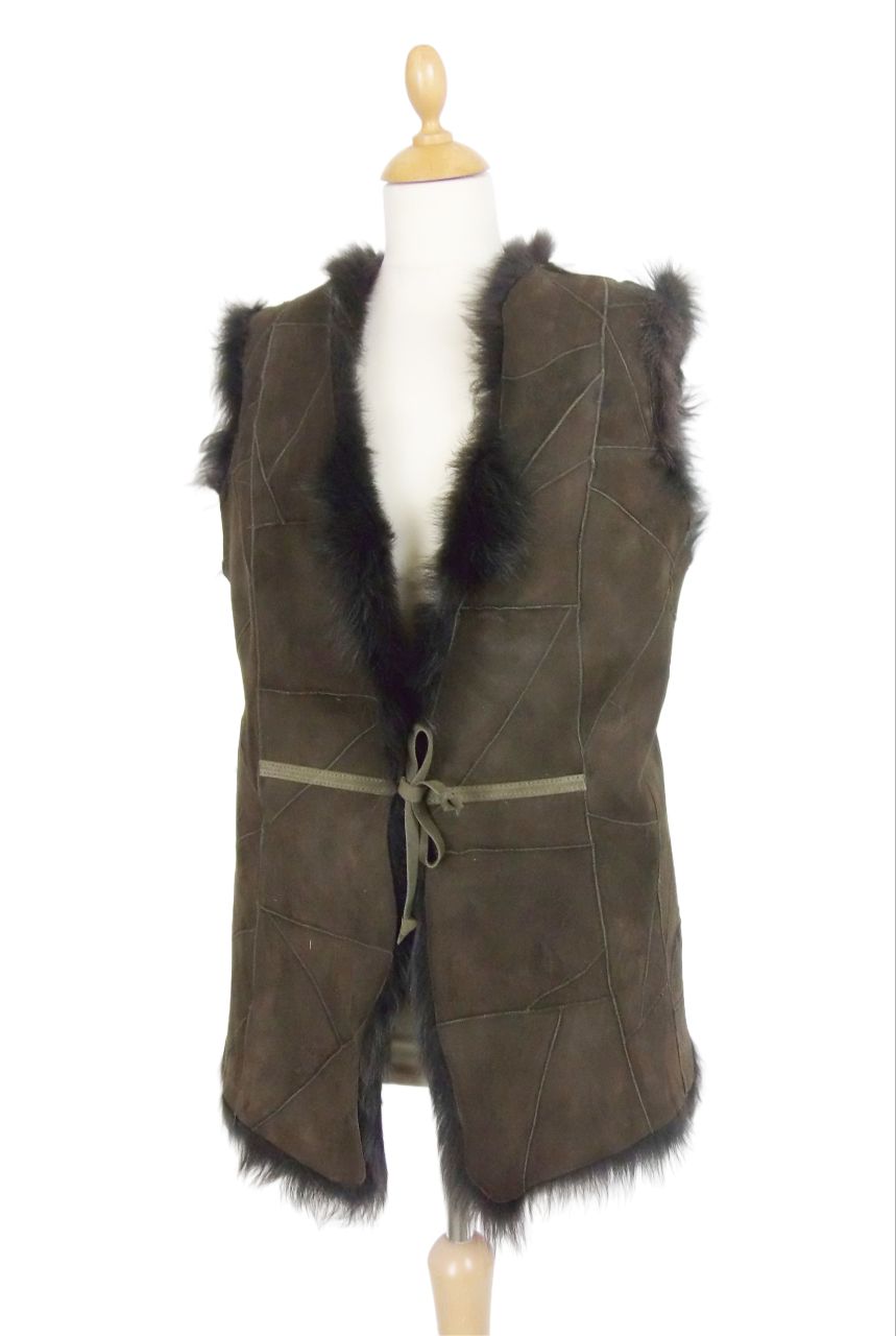 grüne Damen Wendeweste Toscanafell 46