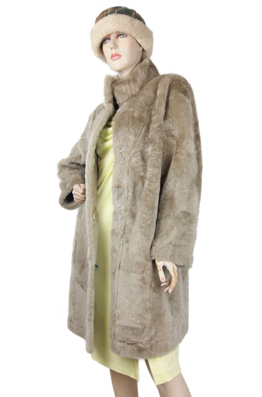 Teddymantel aus echtem Lammfell, Gr.:40