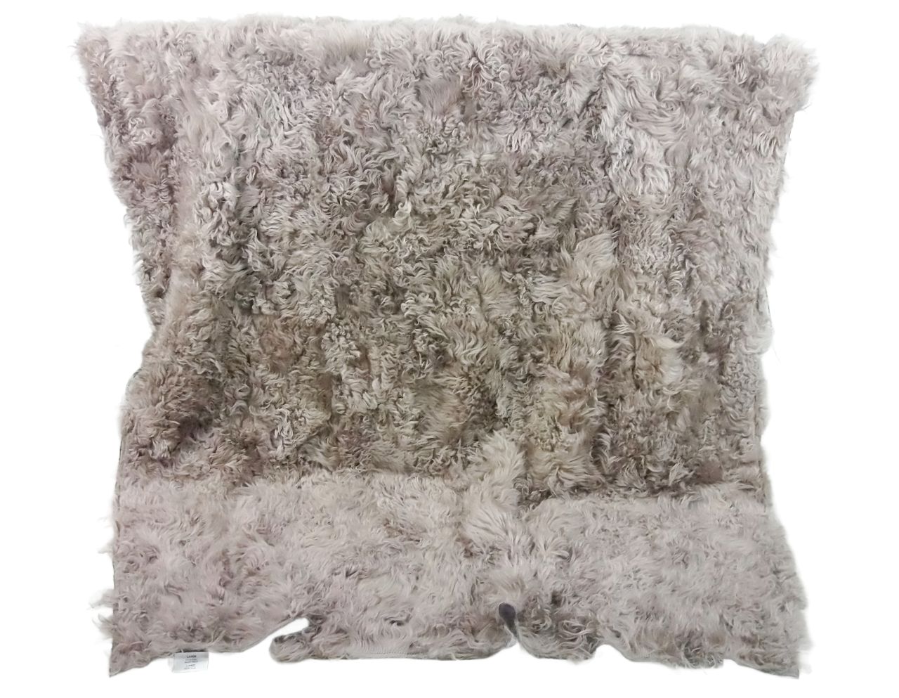 Wohndecke aus Merino Lammfell in Taupe