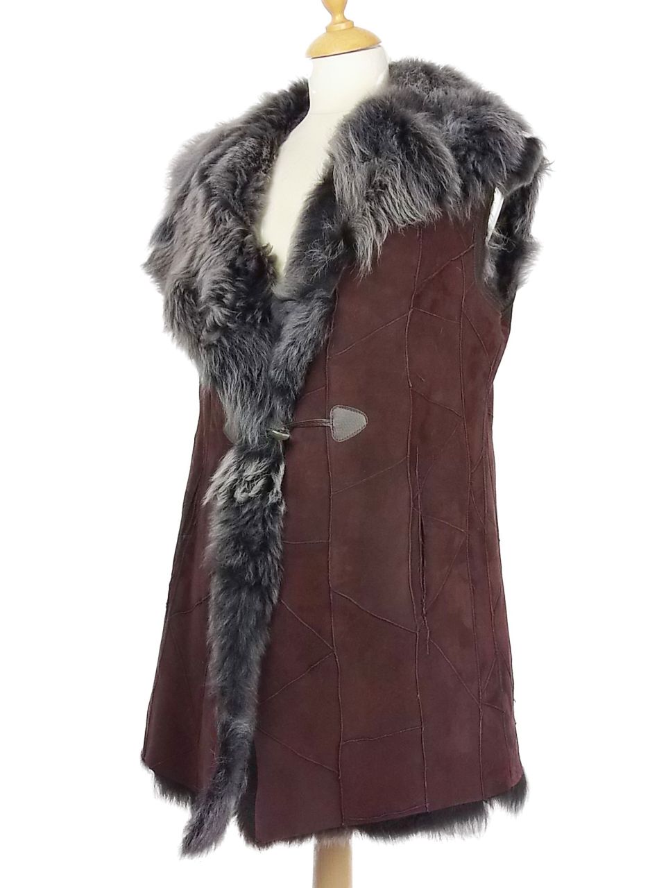 Damen Toscanaweste, Bordeaux/Braun 40