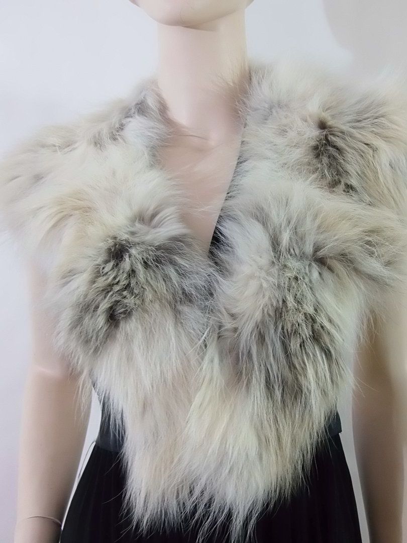 Pelz Schalkragen, naturweiß