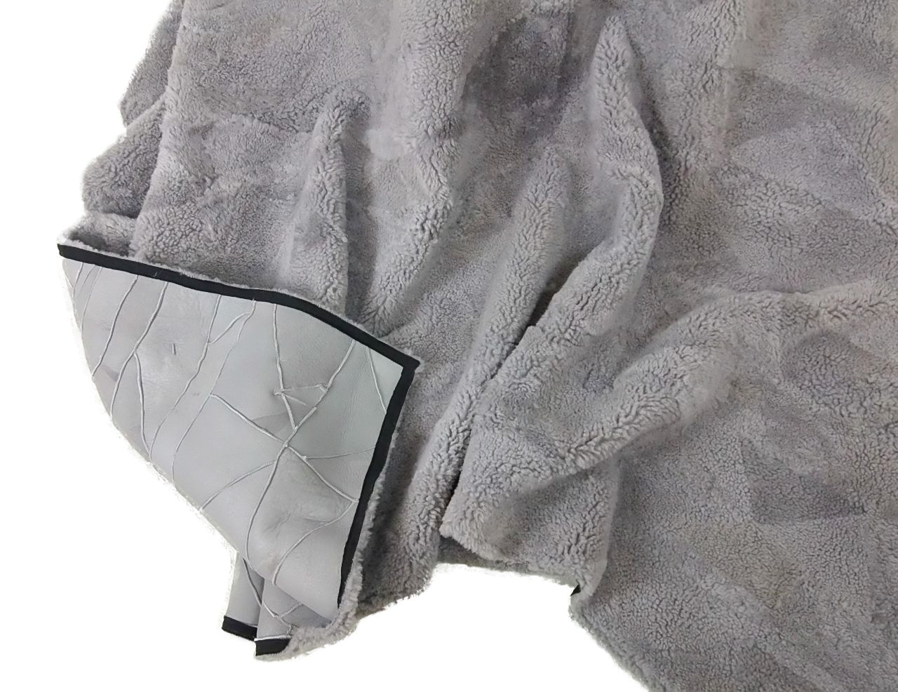 Teppich aus Lammfell, 210x140cm, Grau oder Braun Grau