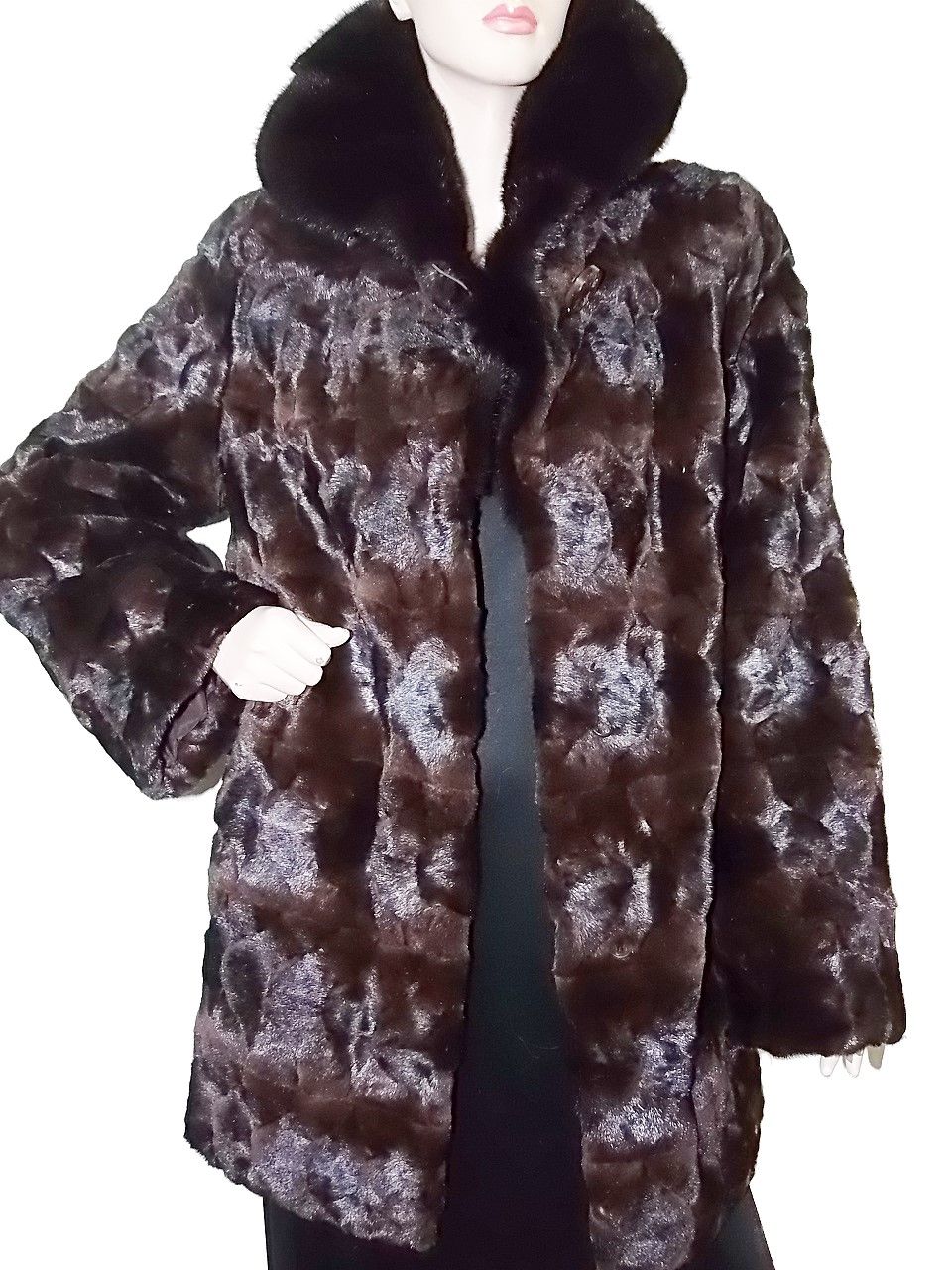 Damen sportliche Nerzjacke, Gr.:46 