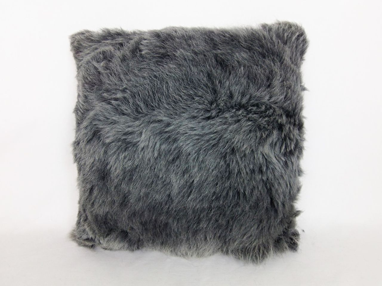 Lammfell Kissen Schwarz, snowtop