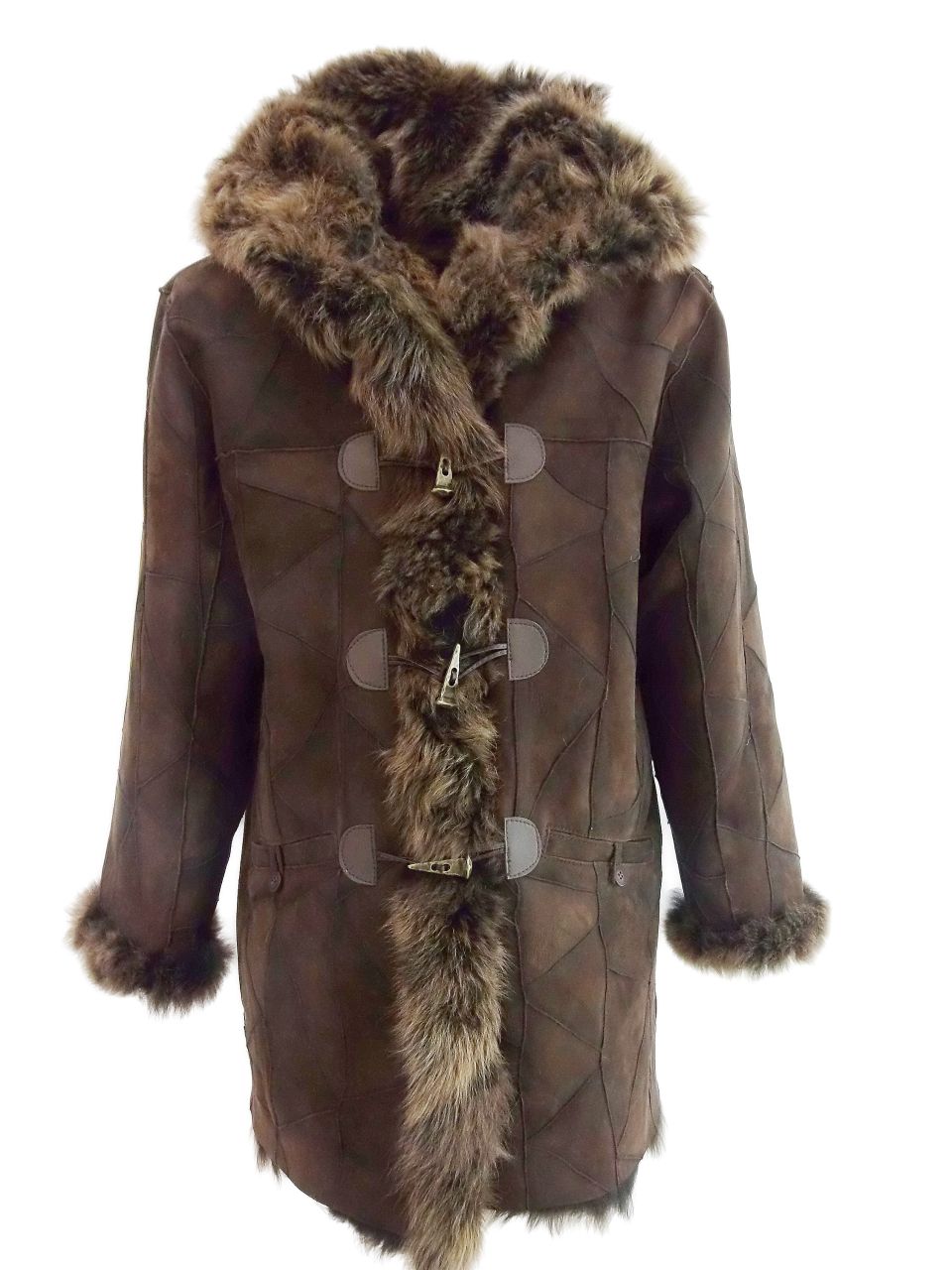 Herren Kurzmantel Velour mit Kapuze, Gr.48 