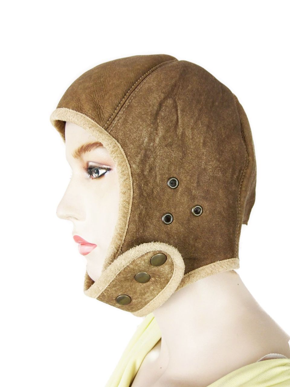 Fliegermütze aus Lammfell Beige M