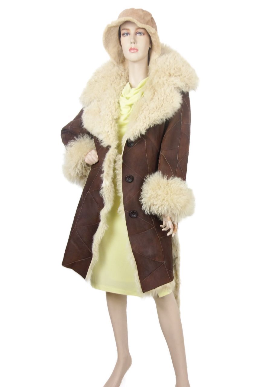 Damen Lammfelljacke cognac Toscanafell 40