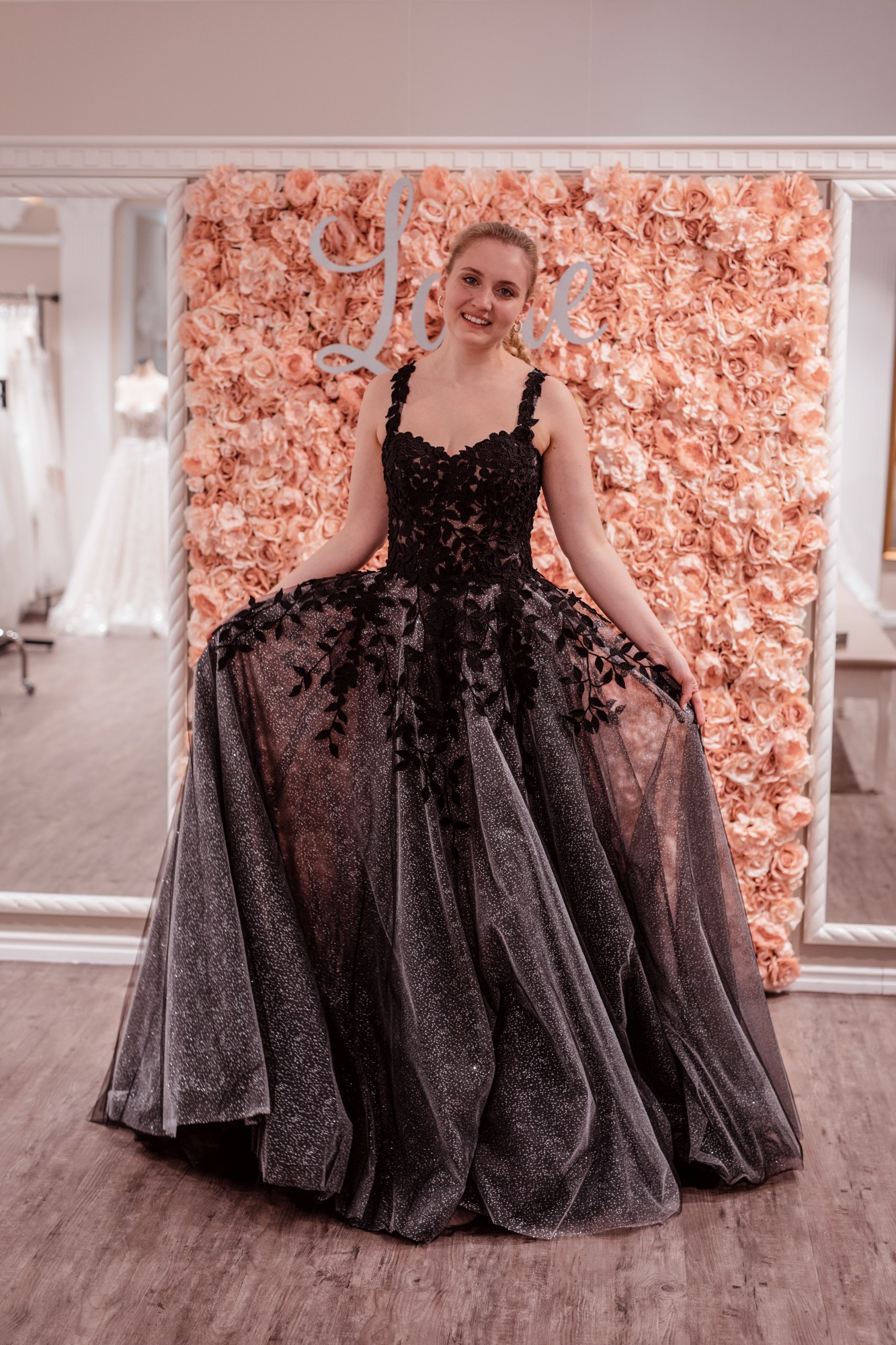 Laue Collection Brautkleid 'Christina' - schwarz - 42