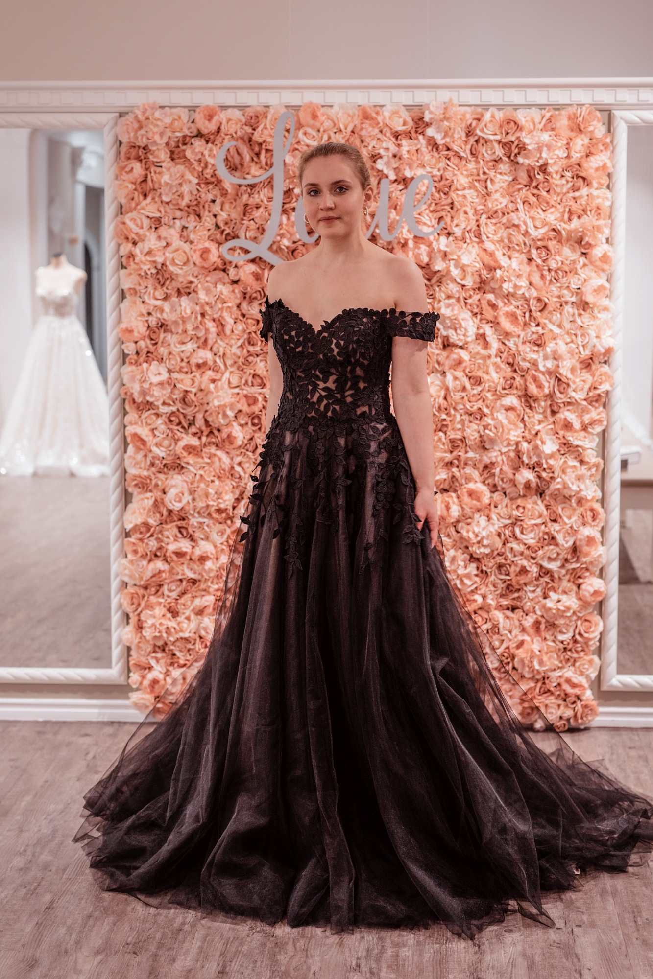 Laue Collection Brautkleid 'Doro' - schwarz - 50