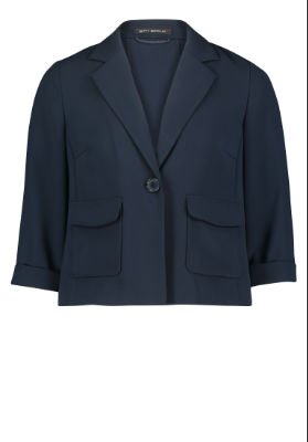 Betty Barclay Blazer Kurz Einreiher 3/4 Arm - blau - 48