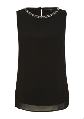 comma Bluse ärmellos - schwarz - 40