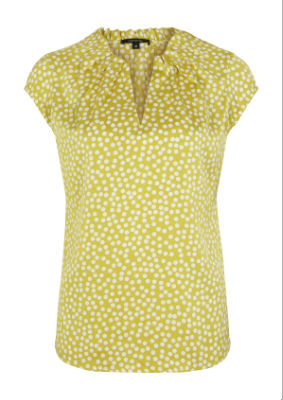 comma Bluse kurzarm - grün - 46