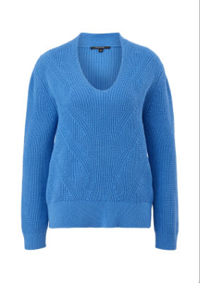 comma Pullover langarm - blau - 46