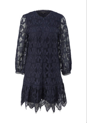 comma Kleid kurz - blau - 46