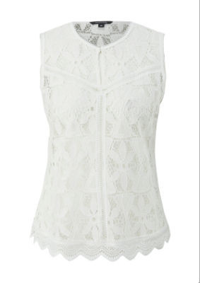 comma Bluse ärmellos - weiß - 46