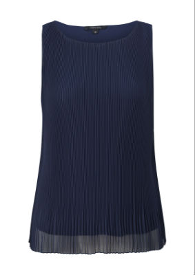 comma Bluse ärmellos - blau - 46