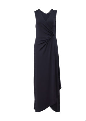 comma Kleid lang - blau - 46