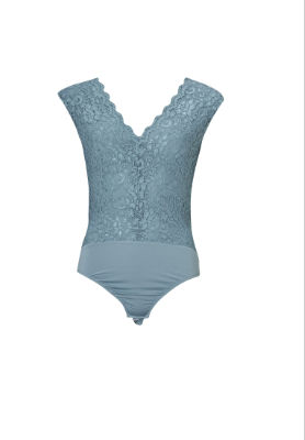 Swing Body aus elastischer Spitze - blau - 44