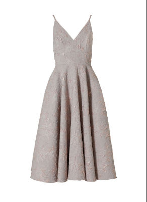 Swing Kleid - Jacquard Blume - blush - 40