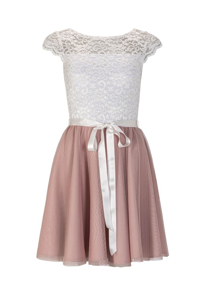 Swing Cocktailkleid mit Oberteil aus elas - blush - 38