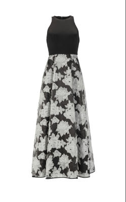 Swing Kleid - Jersey/ Organza Blumdendruc - multicolour - 38