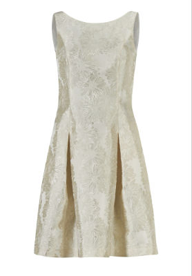 Swing Kleid aus Jacquard - ivory - 48