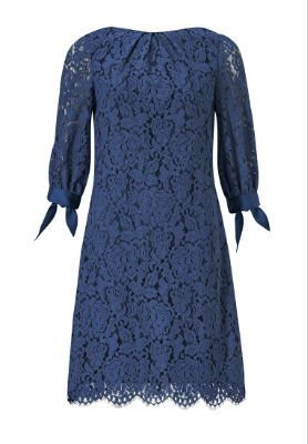 Swing Kleid aus nachhaltiger Spitze - navy - 48