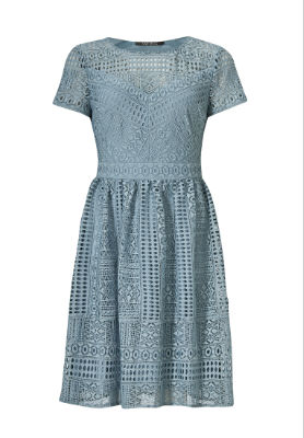 Swing Kleid aus Streifenjersey - blau - 42