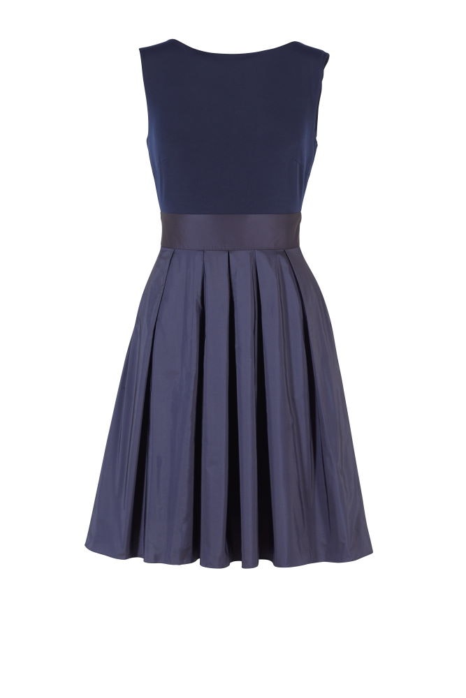 Swing Kleid - Microtaft - navy - 44
