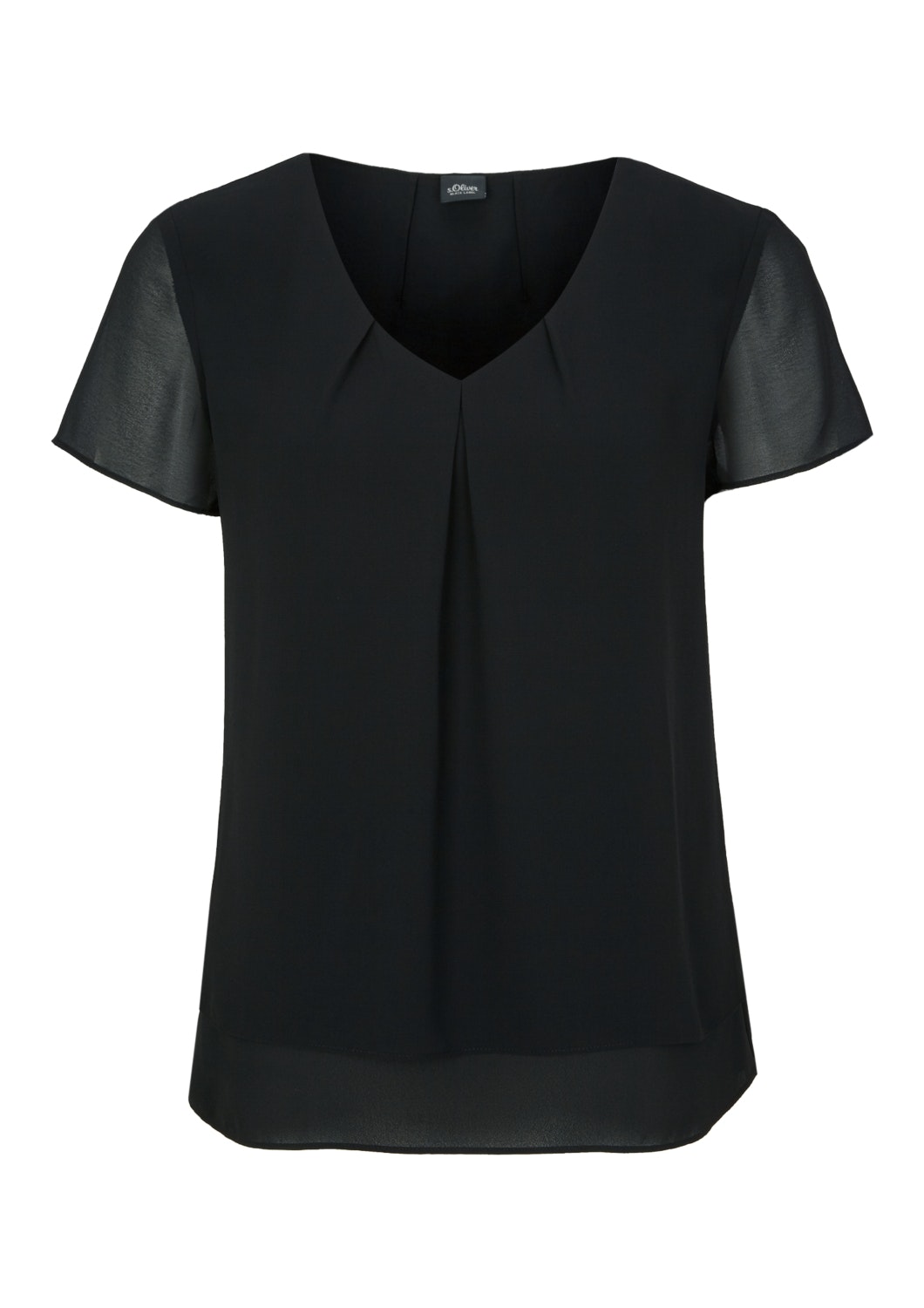 S.Oliver BLUSE KURZARM - schwarz - 46