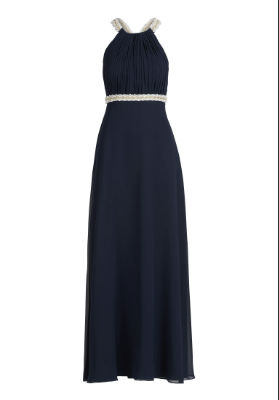 Vera Mont Kleid Lang ohne Arm - navy - 44