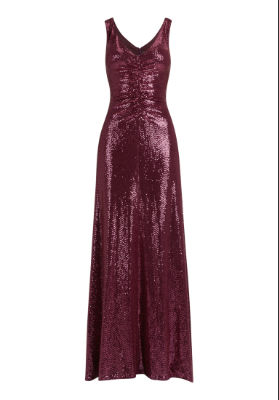 Vera Mont Kleid Lang ohne Arm - bordeaux - 48