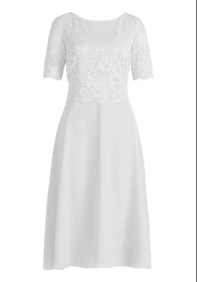 Vera Mont Kleid Kurz 1/2 Arm - weiß - 50