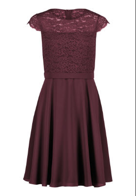 Vera Mont Kleid Kurz 1/2 Arm - bordeaux - 44