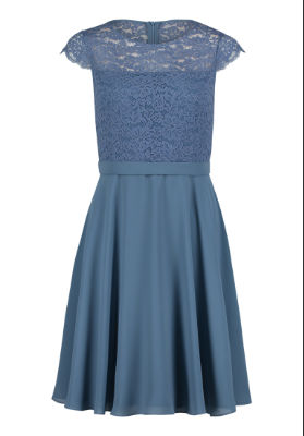 Vera Mont Kleid Kurz 1/2 Arm - blau - 44
