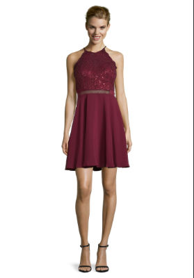 Vera Mont Kleid Kurz ohne Arm - rot - 40