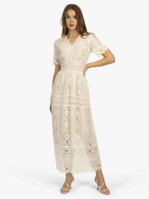 Apart Midi-Spitzenkleid - ivory - 46