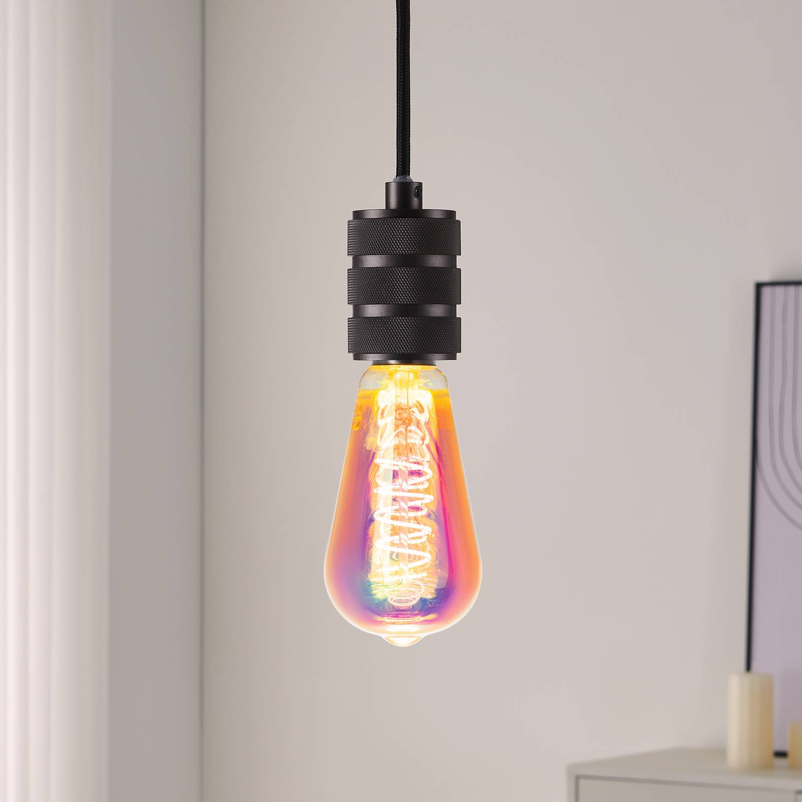 LED-Lampe E27 4W ST64 820 Filament irisierend dim
