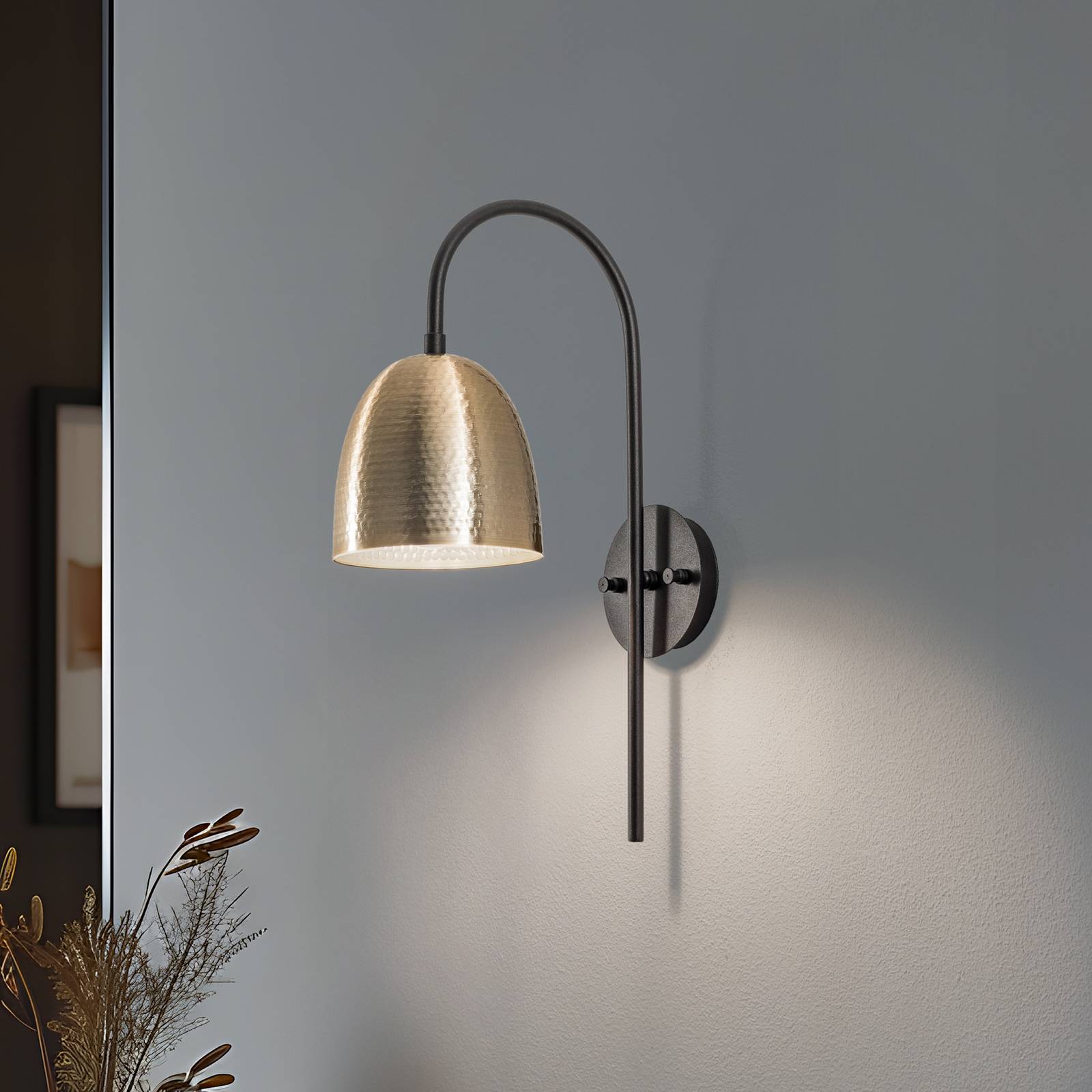 Wandleuchte Tattoo 3321, gold antik, Metall, Ø 16 cm